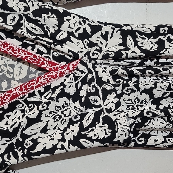 DIANA MORGAN Stretchy Mock Chest Wrap Dress 6 - Picture 3 of 8